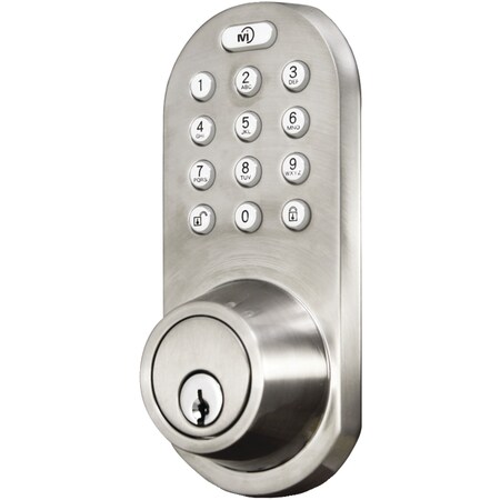 Milocks Control and Touchpad 3-in-1 Remote Dead Bolt (Satin Nickel) QF-01SN